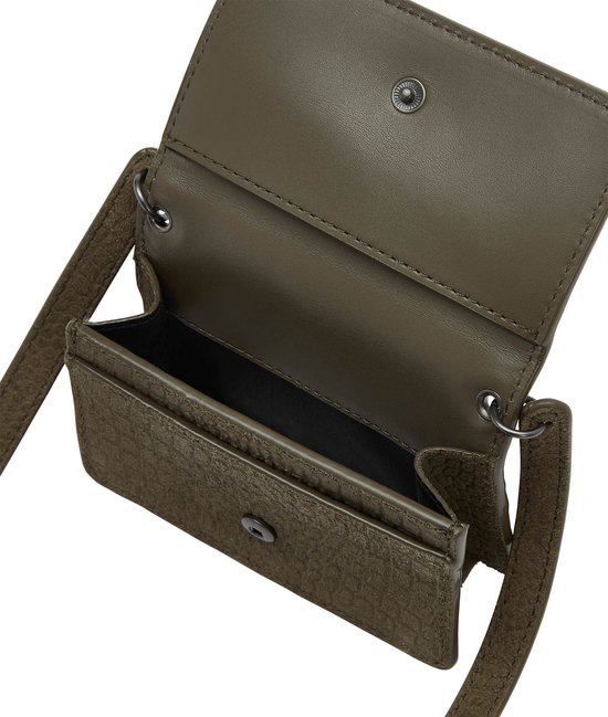 LIEBESKIND BERLIN Cuir Porte-monnaie Sac à épaule bandoulière SueLiz SLSinaW2 Mini Wallet Bag Elephant Green Vert