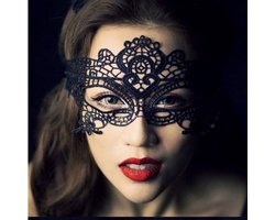 Scoby - Venetiaans Masker - Oogmasker - Gemaskerd Bal - Sensueel - Erotisch Masker - Verkleedpartij - Zwart - One Size