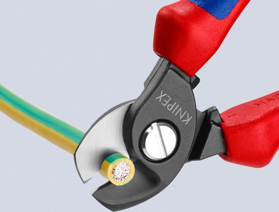 KNIPEX 95 16 165 kabelschaar geïsoleerd met meer-componentengrepen, VDE-getest verchroomd 165 mm