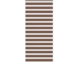 vidaXL - Zebra - rolgordijn - 95x200 - cm - stofbreedte - 90,9 - cm - polyester - bruin