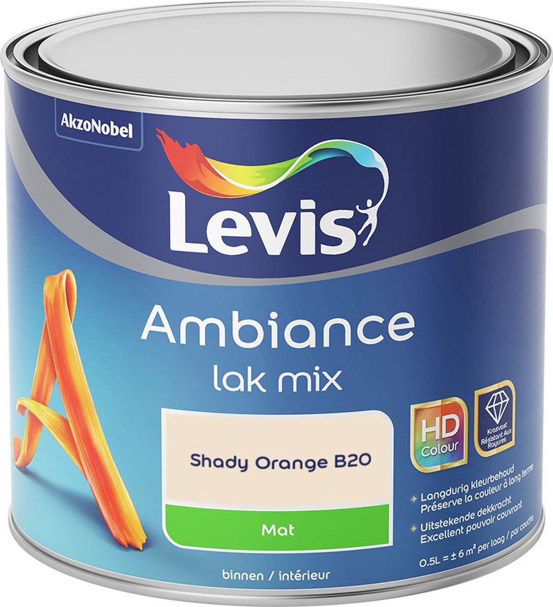 Levis - Ambiance Lak Mat Mix - Shady Orange B20 - Mengverf - 0,5 L
