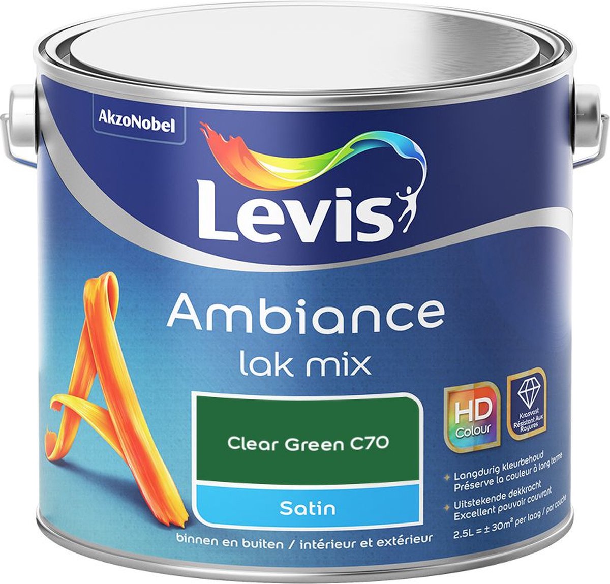 Levis - Ambiance Lak Satin Mix - Clear Green C70 - Mengverf - 2,5 L