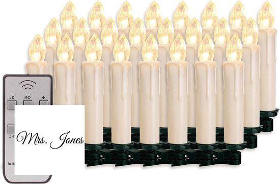 Kerstverlichting kaarsen lichtsnoer 30 lampjes warm wit Kerstverlichting kaarsen lichtsnoer 30 lampjes warm wit