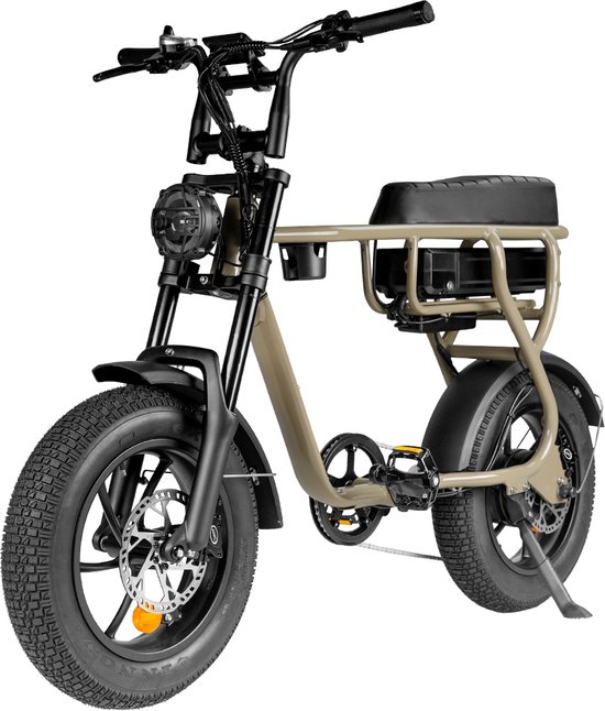 Kick&Move - Fatbike EB16 - Fatbike - Hydraulische remmen - 25km/u - 250W motor - Shimano 7 versnellingen - Garantie - geschikt voor lengte 1.35 t/m 1.70 - Desert Dubai