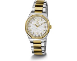 GC Dames Horloge Z25002L1MF Staal Bi-color Swiss Made Quartz gezet met Swarovski stenen