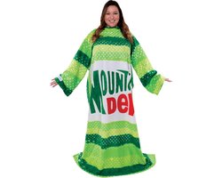 Snuggie Original - Fleece Deken met Mouwen - Mountain Dew Green retro - 180x137cm - Hoodie met Mouwen en Handige Zakken - Warme & Zachte TV Deken