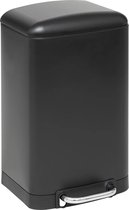 Relaxdays pedaalemmer keuken, 20 liter, rvs, uitneembare binnenemmer, prullenbak, met handvat, afvalbak modern, zilver