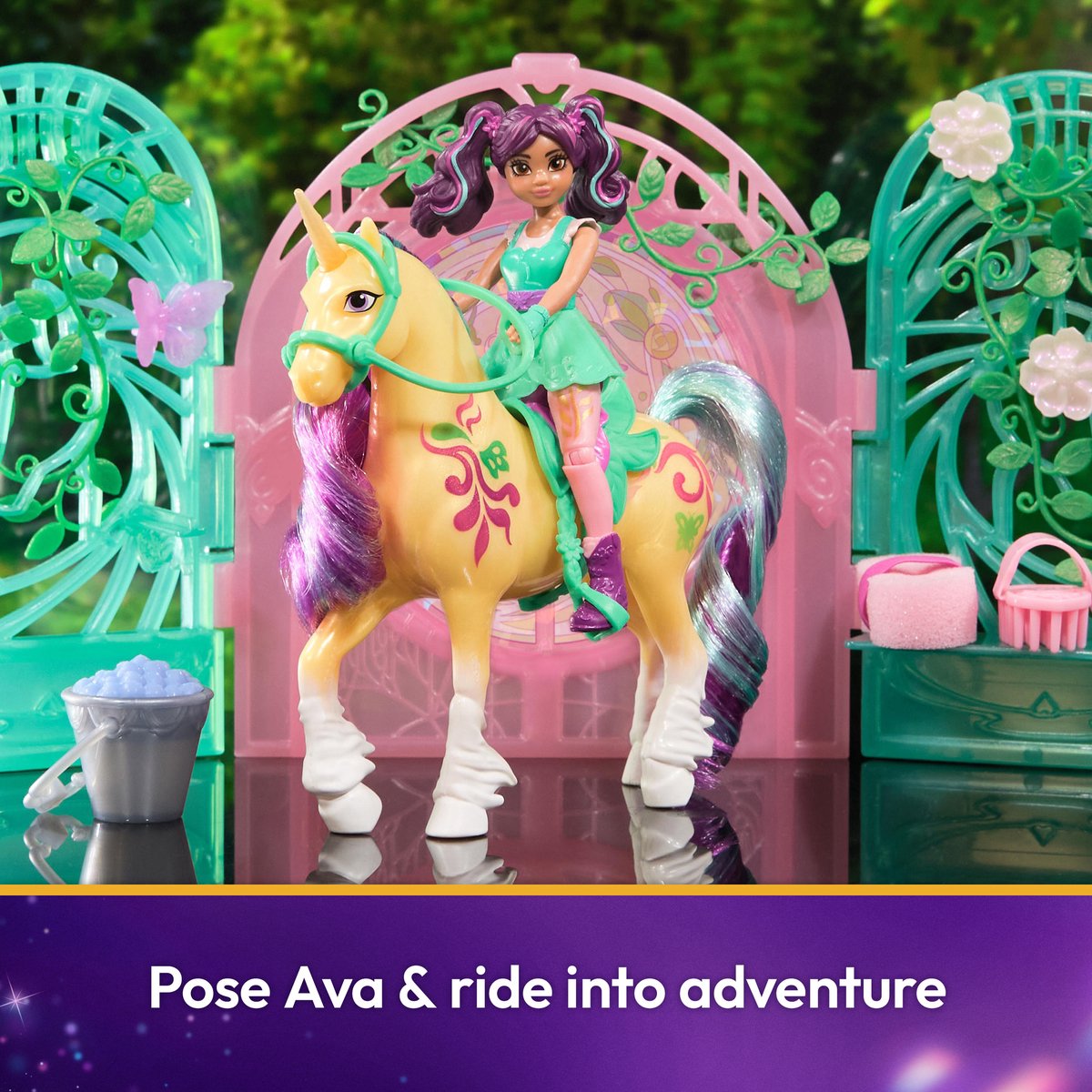 Unicorn Academy Ava & Leaf Stall - Magische speelset — afbeelding 16