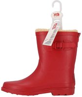 Morethansocks - Regenlaarzen kinderen - Unisex - Fake Fur voering - Rood - Regenlaarzen meisjes - Regenlaarzen jongens - Regenlaarzen kind