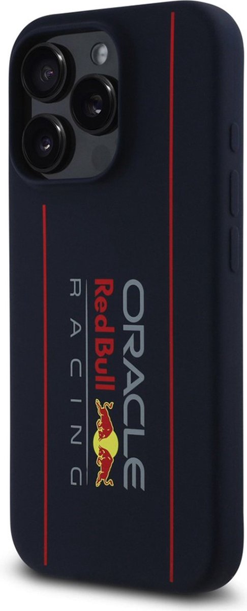 Red Bull Racing Silicone Oversize Vertical Logo Back Cover hoesje met MagSafe voor Apple iPhone 16 Pro - Donkerblauw van Red Bull Racing — afbeelding 4