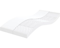 vidaXL - Schuimmatras - 7 - zones - hardheid - 20 - ILD - 90x210 - cm - wit
