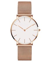Tyme Ibiza Dames Horloge - 36mm Wit/Rosékleurig- Horloges voor Vrouwen & Meisjes - Polshorloge - Uurwerk - met Cadeauverpakking