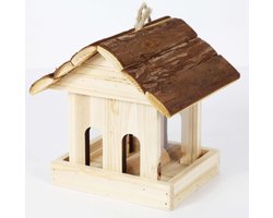 Muntel® Vogelvoederplek - Vogelhuis - Bruin - 19 x 16 x 13.5 cm