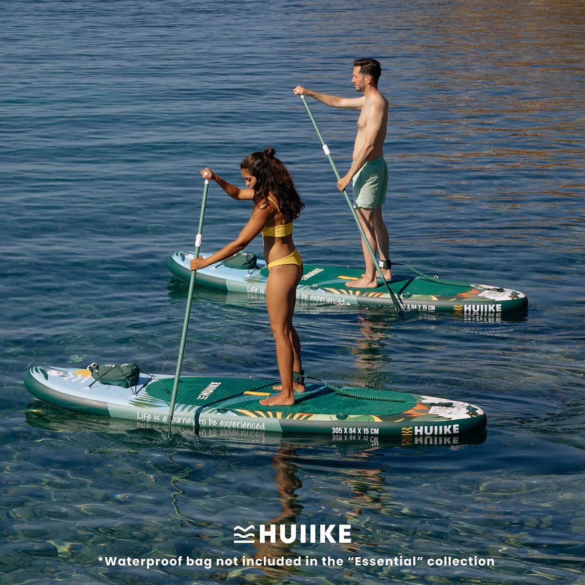 HUIIKE SUP Board - Opblaasbaar Paddle Board met Accessoires, Peddel, Vinnen, Pomp - Stand Up Paddle met Hoge Stabiliteit - 305 x 84 x 15 cm - Max. 130 kg – foto 4