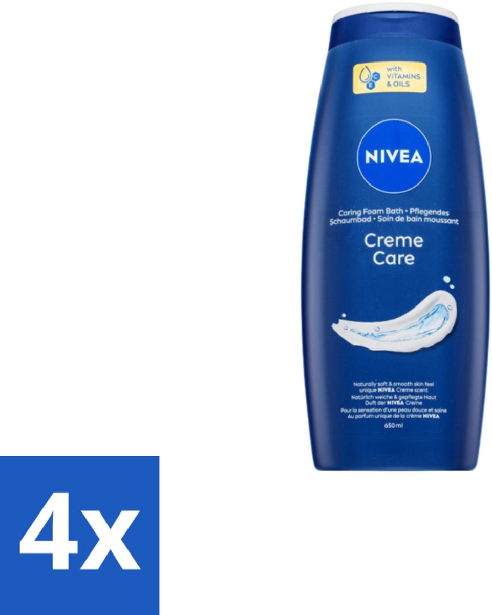 Nivea – Douchegel – Creme Care – 650 ml - Voordeelverpakking - 4 stuks