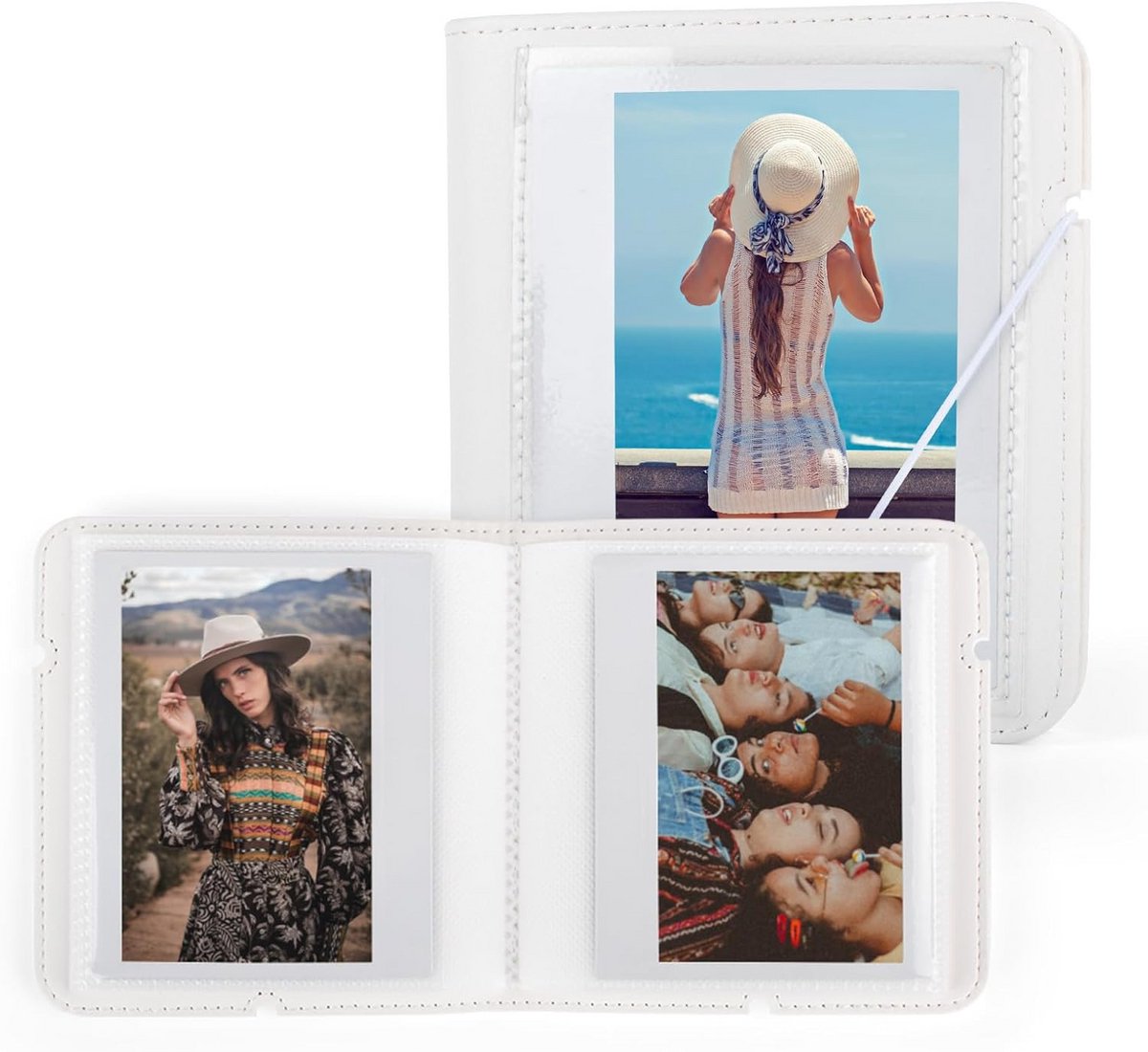 Fotoboek voor Instax Wide Films - 28 Vakjes PU Leer