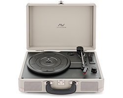 AVCOM Suitcase Turntable with Bluetooth, Cream