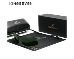 KINGSEVEN 9126 Sportzonnebril - Zwart Frame met Donkere Lenzen & Luxe Verpakking