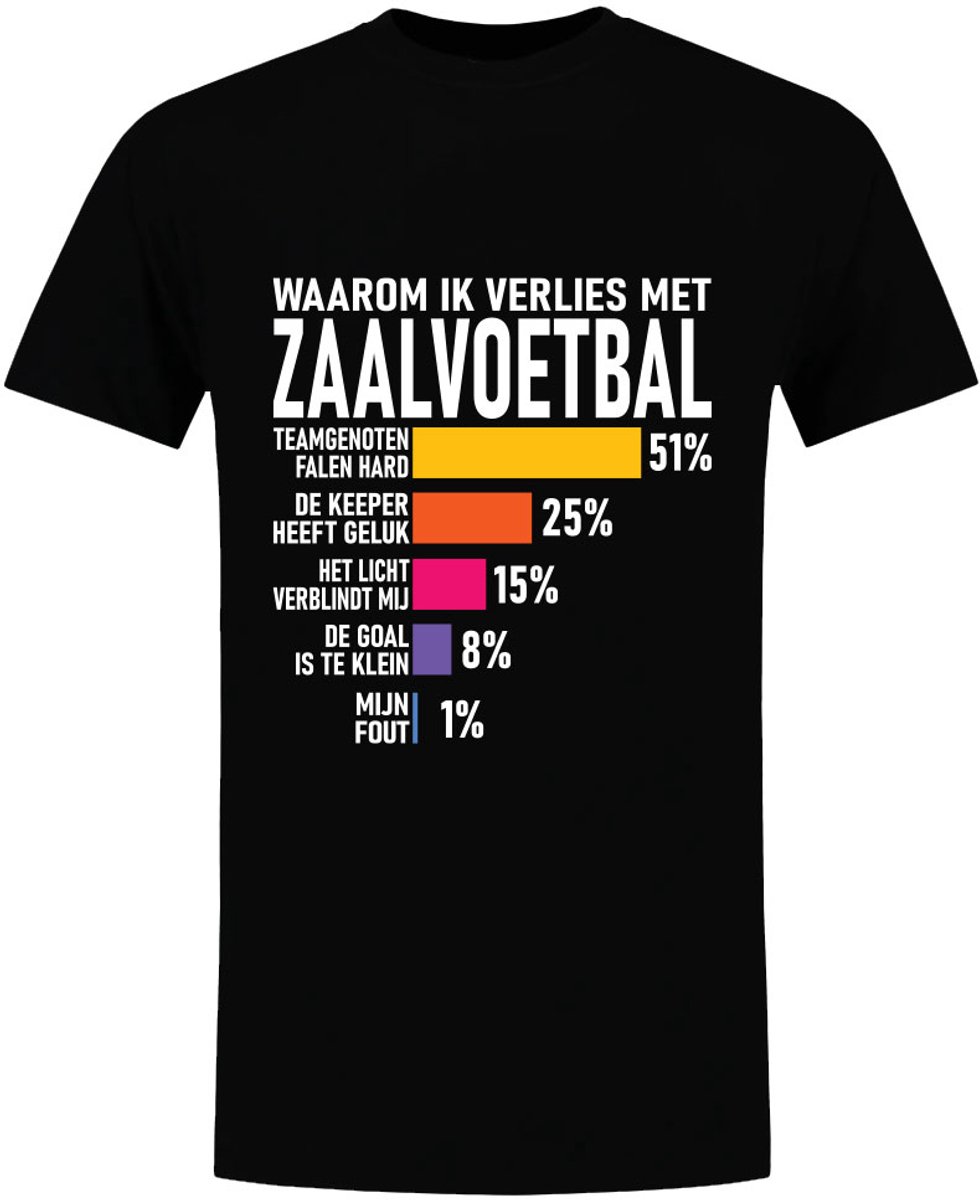 Zaalvoetbal Heren T-shirt - Grappig Zaalvoetbal Shirt - Zaalvoetbal Cadeau