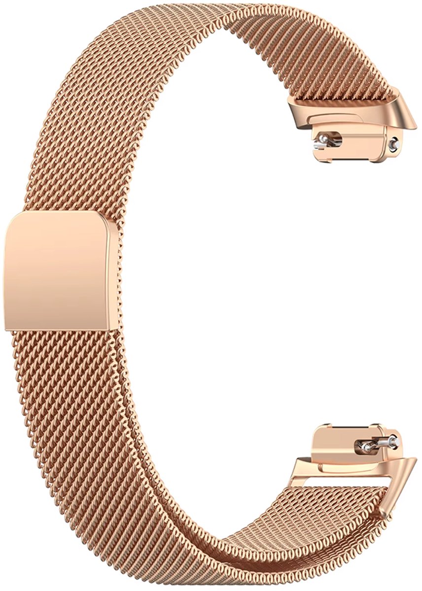 Rose gouden bandje geschikt voor Fitbit Inspire 3 - Milanees bandje - Metaal - CHPN