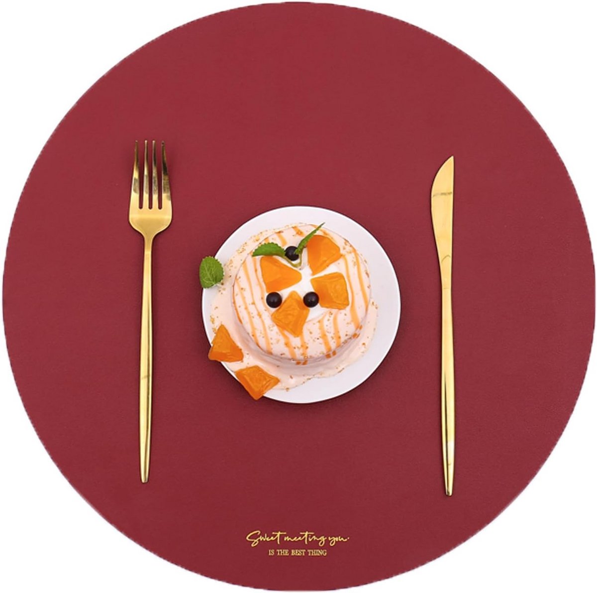 Ronde Placemats Set van 6 (of 8) - Wasbaar en Hittebestendig Tafelmat PVC