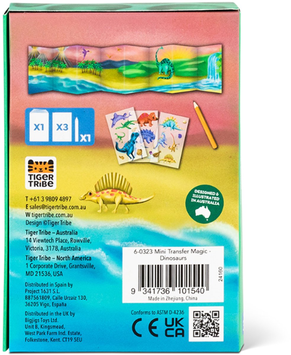 Tiger Tribe dinosaurus speelset mini transfer magic - creatief speelgoed.