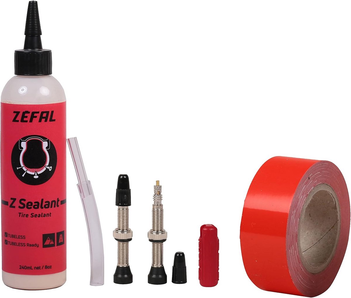 MTB Reparatiekit - Tubeless Kit - Fietsbanden Repareren - Met Lijm - 20 mm - Zwart