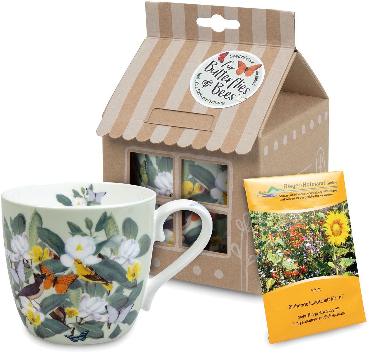 Könitz mok Magnolia Bloom - Binny Talib, mok met bloemzaadjes, bone china, 425 ml, 11 5 057 2740