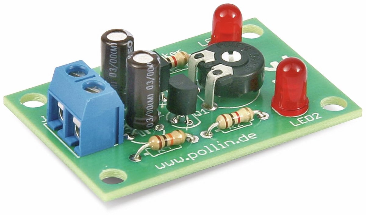 LED Wisselknipperlicht Bouwpakket - Instelbare Knipperfrequentie voor Modelbouw