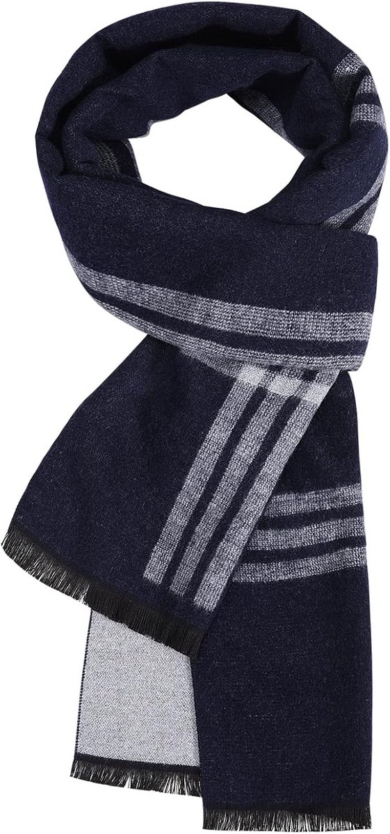 Warme Geruite Herensjaal Klassiek Tartan Patroon Zacht en Omkeerbaar
