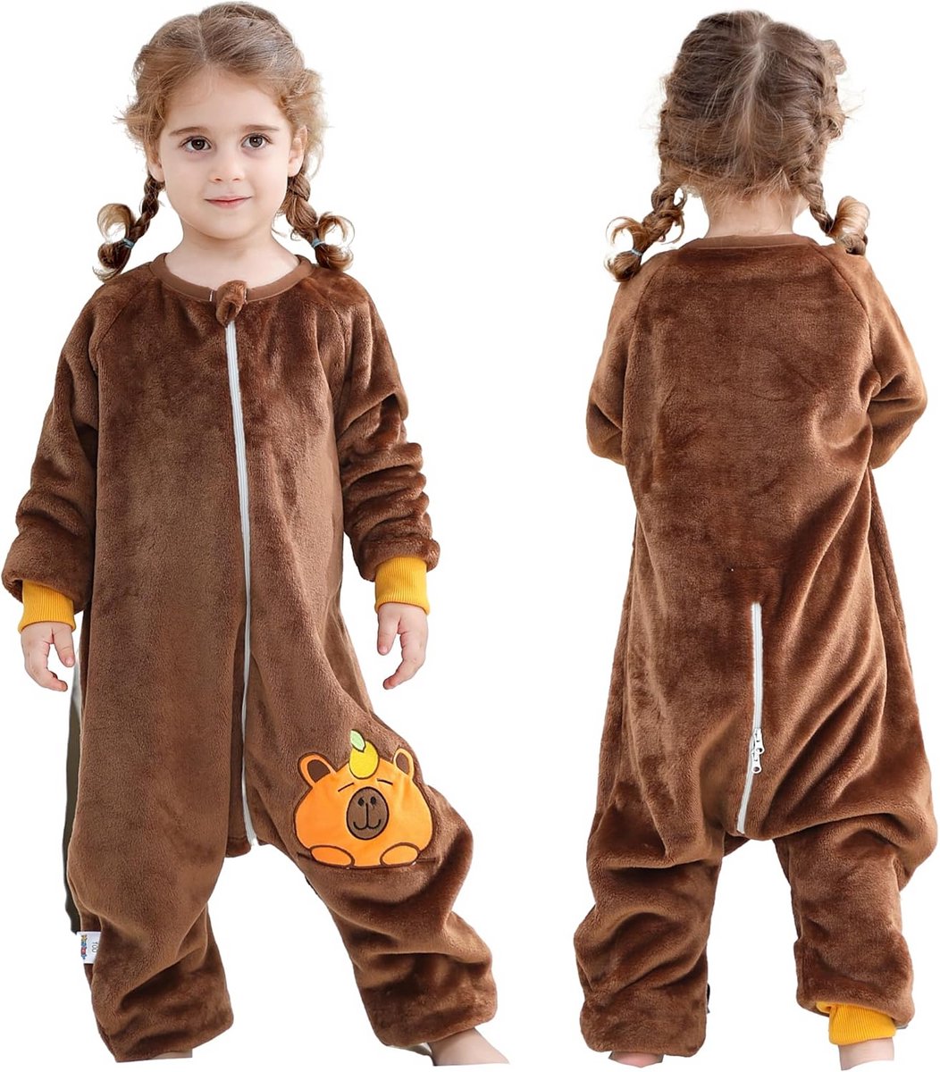 Slaapzak met Voeten en Mouwen voor Kinderen, Flanel, 2.5 Tog