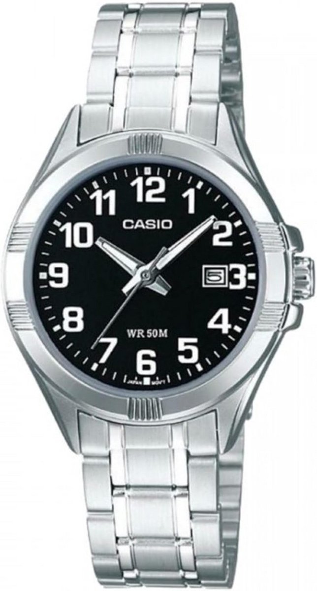 Casio Classic LTP-1308D-1B dameshorloge zwart-metallic armband