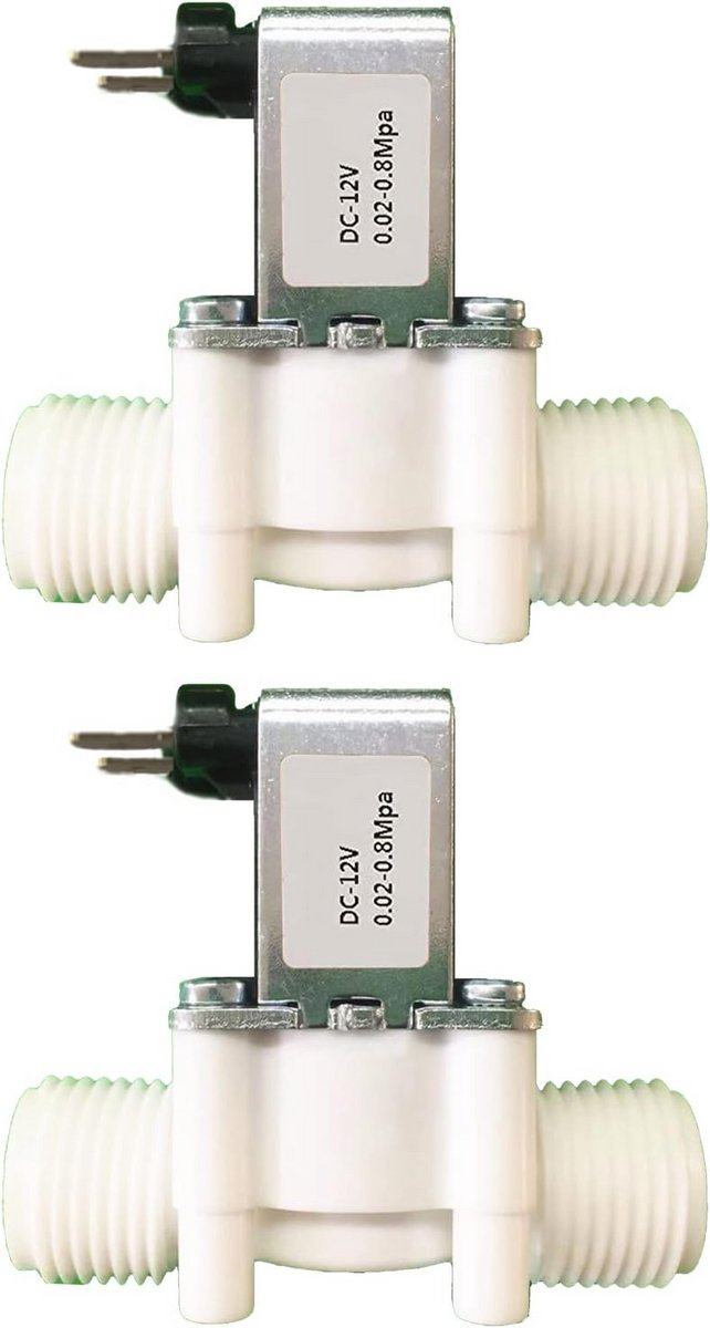 2 Stuks Water Solenoïde Klep 12V DC Inlaatklep G3/4 Inch