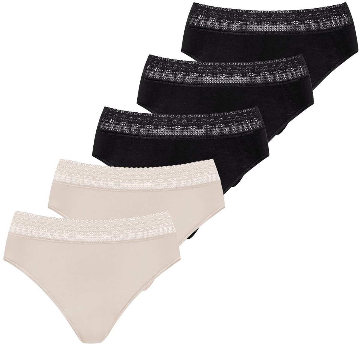 Mey Dames taille pants 5 pack Modal Lace