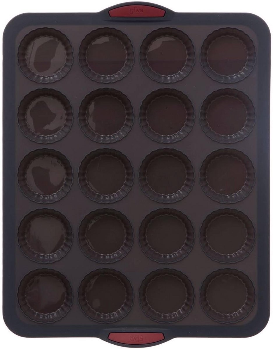 Set van 5 Siliconen Taartbodems Maxi 20 cm in Grijs