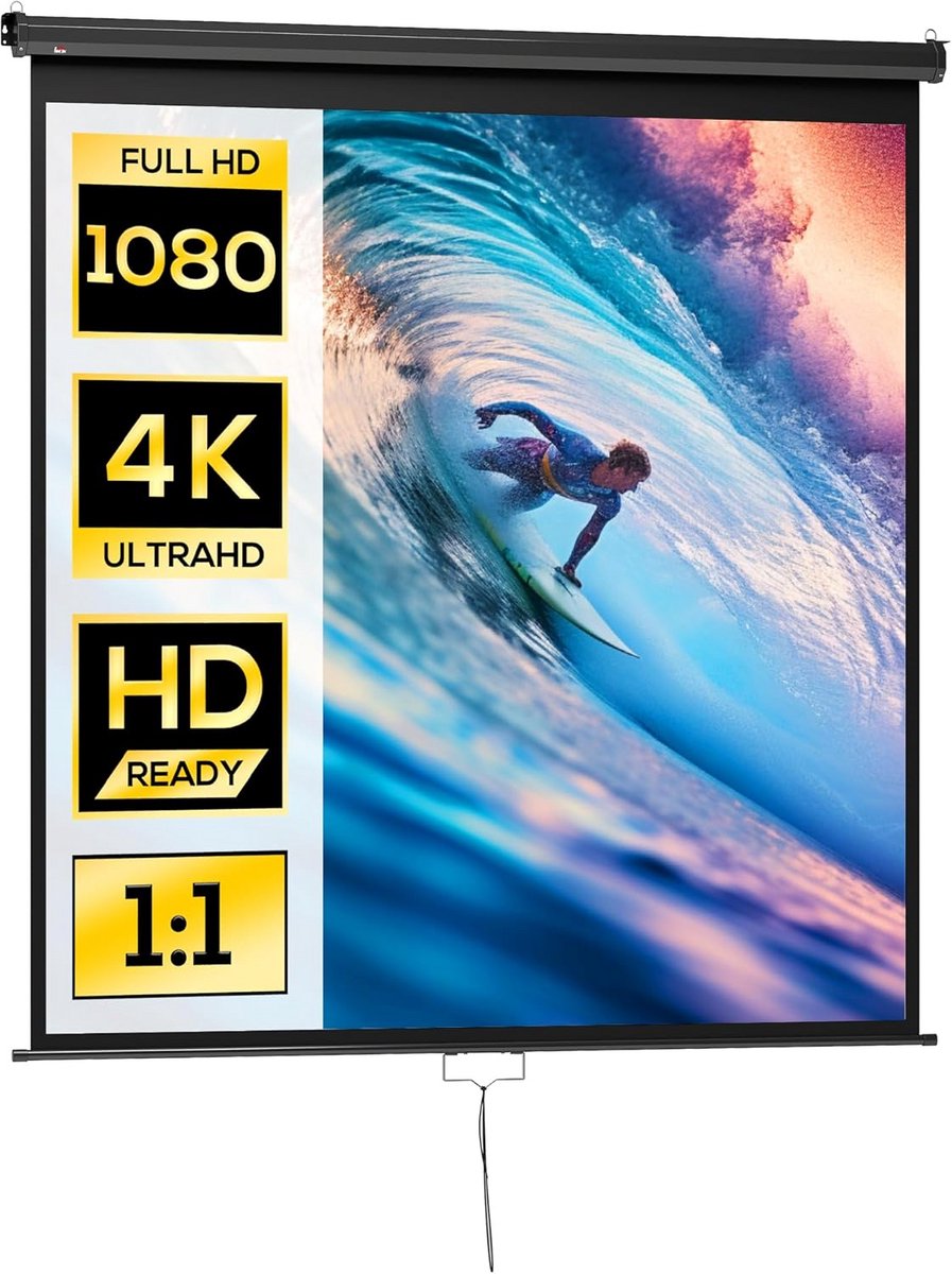 Projectiescherm 99 inch 4K HD voor Thuisbioscoop met Breed Kijkhoek