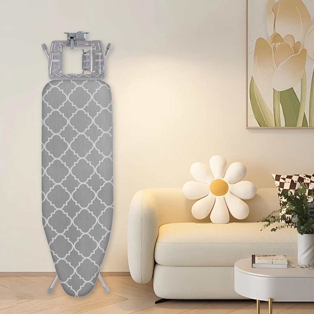 Strijkplankovertrek 120x40 cm met Strijkdoek en Klem - Hittebestendig en Duurzaam