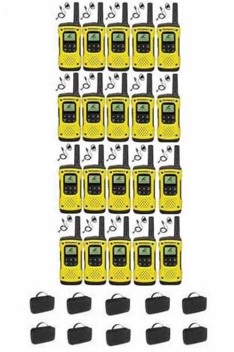 Set van 20 Motorola TLKR T92 H2O IP67 PMR446 Portofoons met D-shape oortje