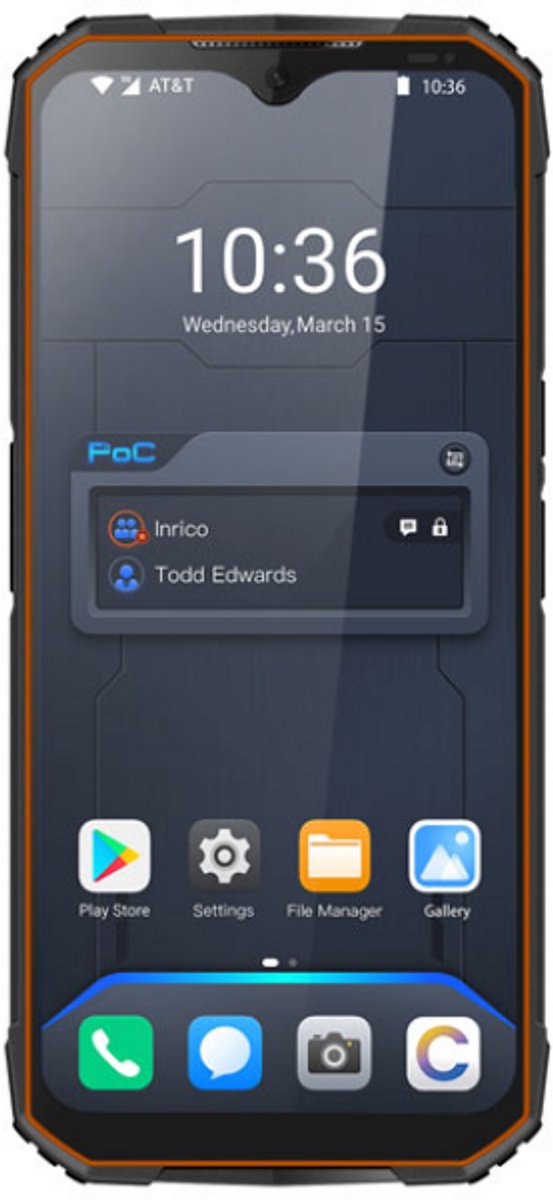 Inrico S300 PLUS 4G LTE Zello POC Portofoon IP68 waterdicht, GPS, Smartphone, GSM, Wifi, NFC