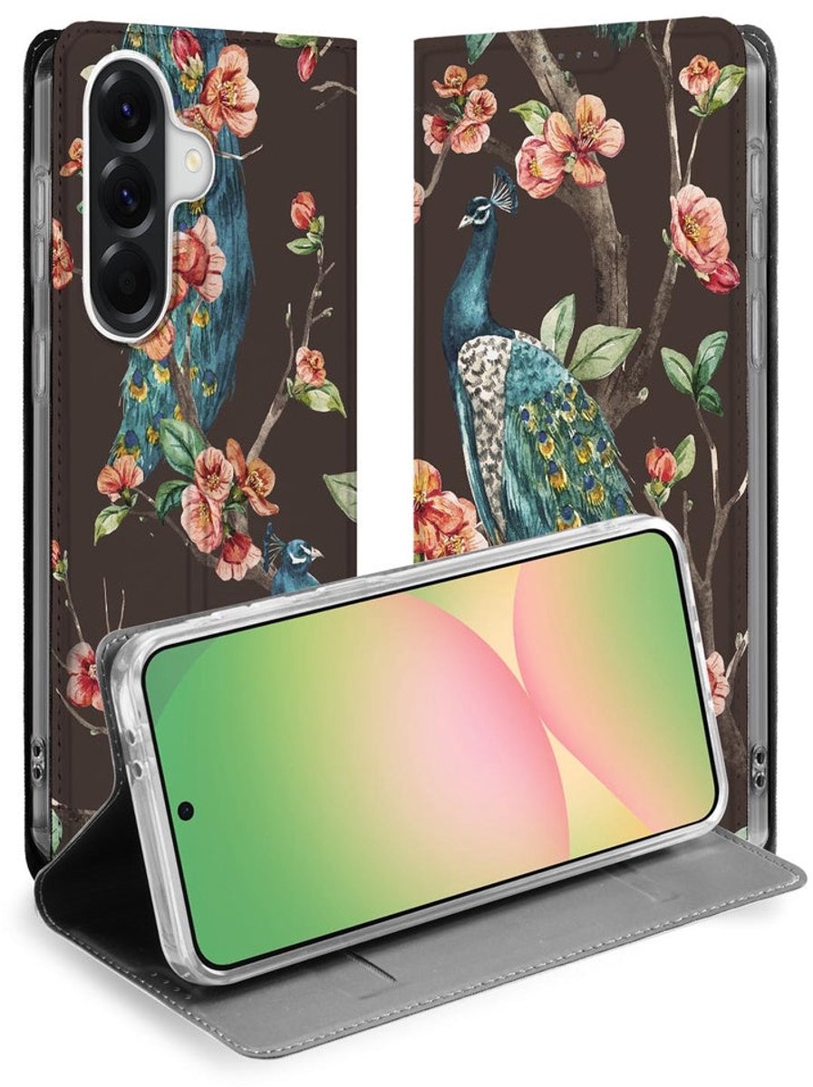 Bookcase Samsung Galaxy A57 Pauw met Bloemen