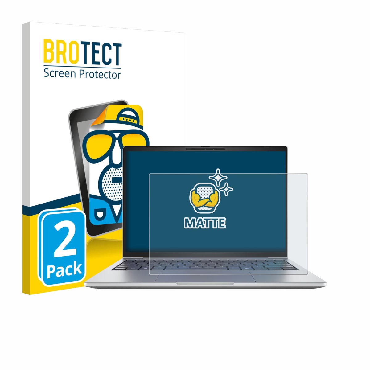 BROTECT - Screenprotector voor HP EliteBook 8 G1i 13" - Folie Beschermfolie matte 2 Stuks