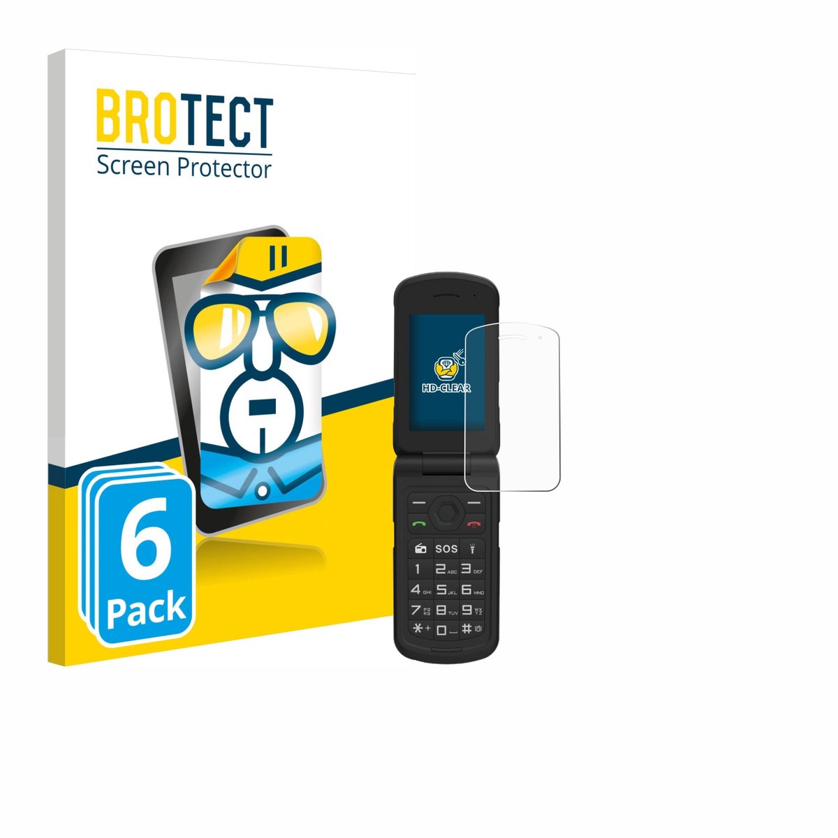 BROTECT - Screenprotector voor AGM M10 - Folie Beschermfolie transparant 6 Stuks