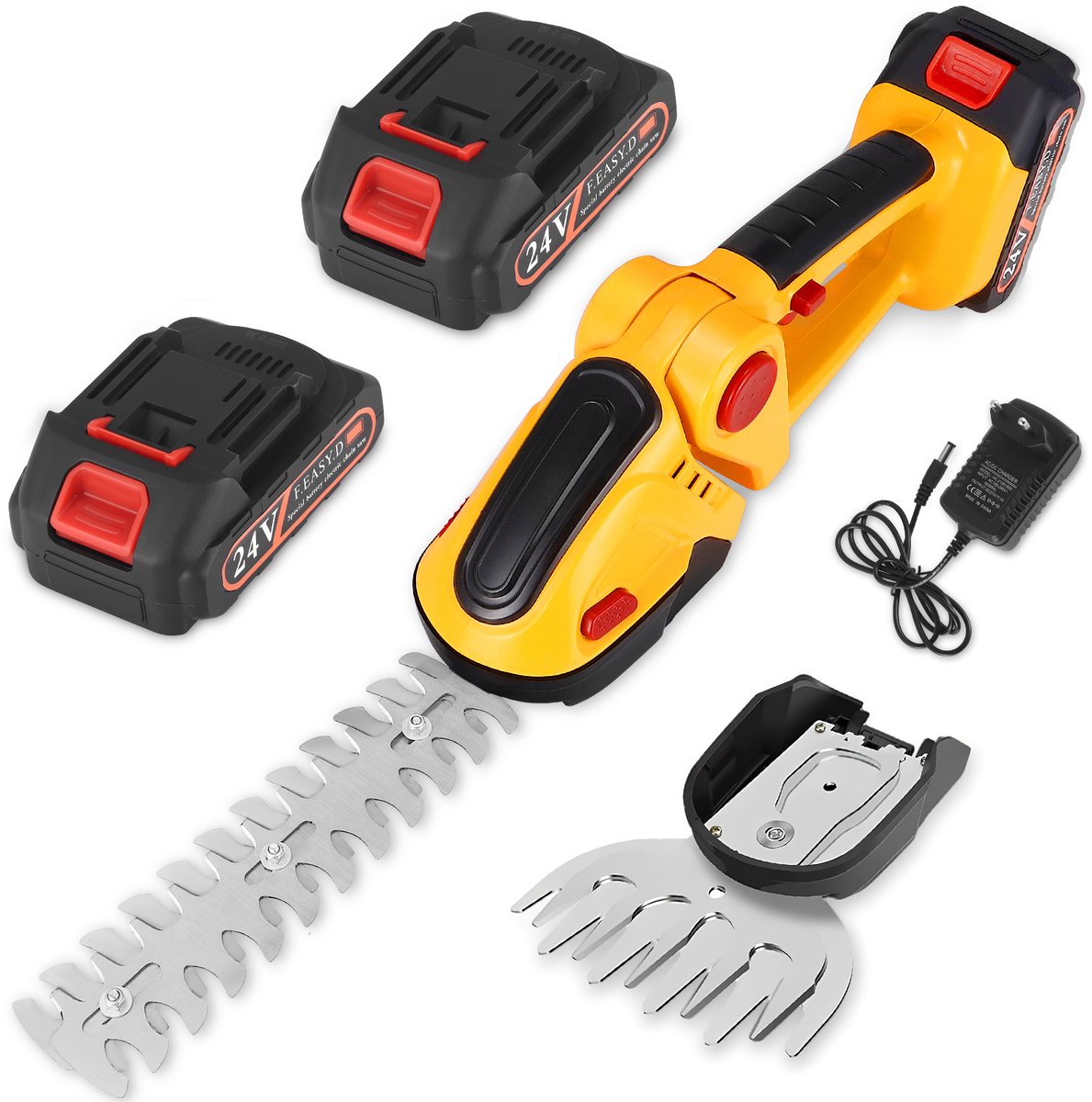 Elektrische Heggenschaar - 2-in-1 - Draadloos - Handheld - 24V Accu
