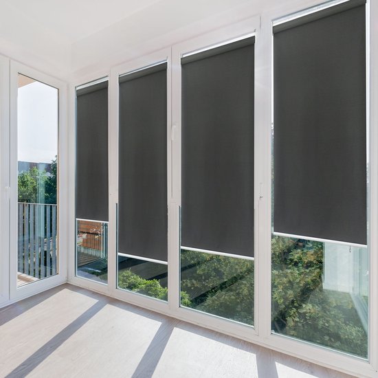 Store Thermo Thermique - Occultant - Pare-Soleil Vertical - Store Enrouleur Résistant Etanche - Anthracite 100 x 240 cm