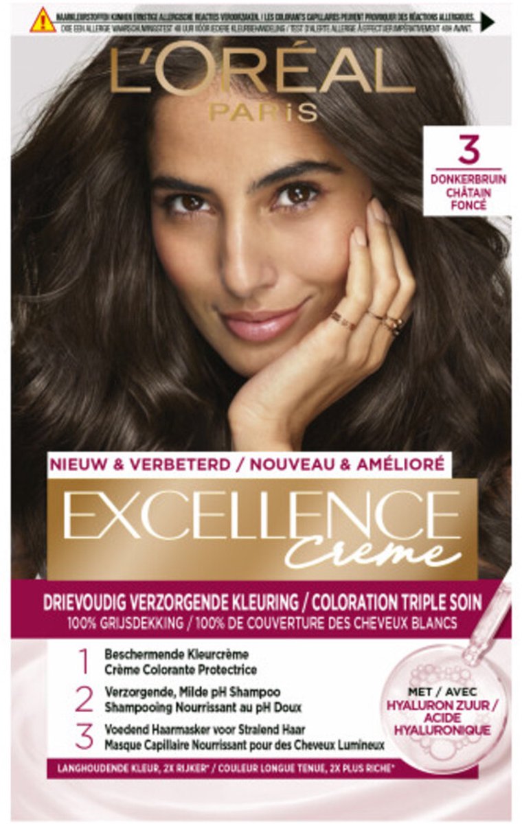 L’Oréal Paris Excellence Crème 3 - Donkerbruin - Haarverf