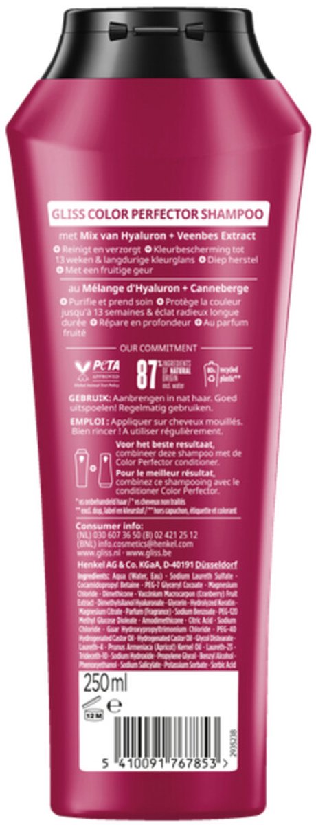 Gliss - Color Protect & Shine - Shampoo - Haarverzorging - Voordeelverpakking - 6 x 250 ml