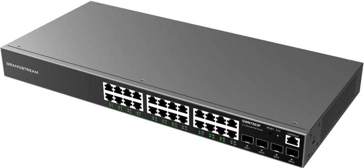 Netwerk Switch - Gigabit Ethernet - Netwerk Beheer - PoE Geleverd - 24 Poorten - Zwart