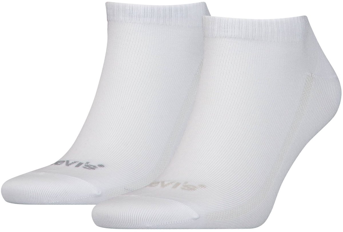 Levi’s Heren Sneakersokken Low Cut Tencel & Organic Cotton 2-Pack Wit