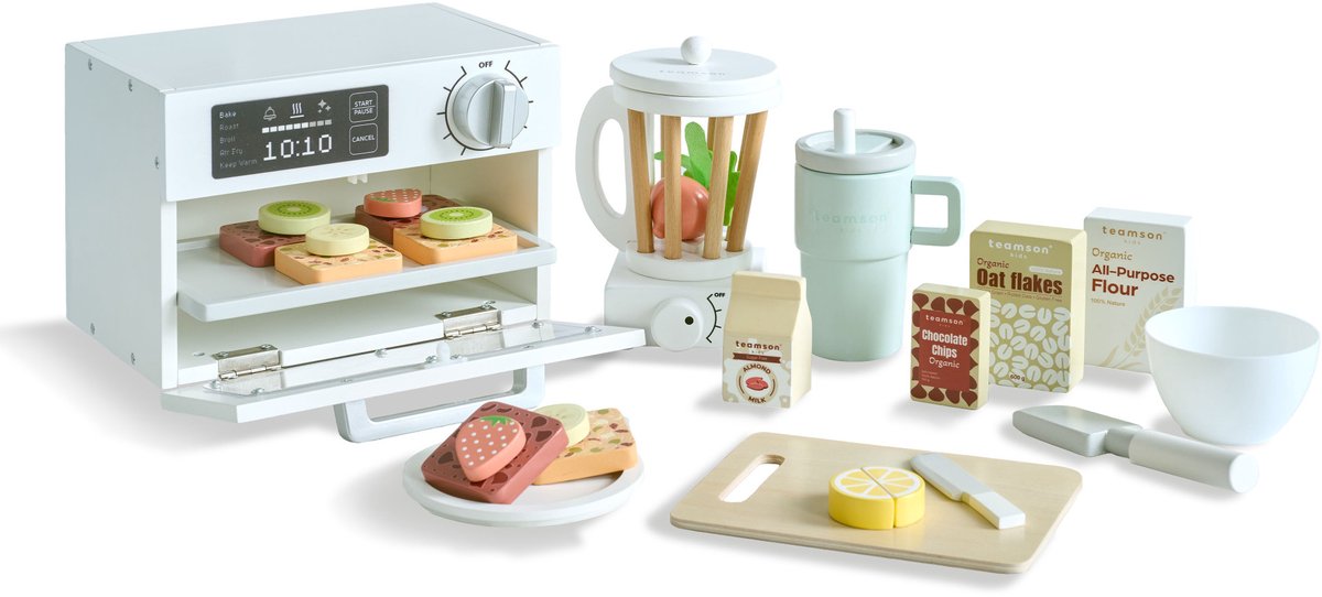 Teamson Kids Speelgoedeten - Blender en Oven - 27 delig - Speelkeuken Accessoires