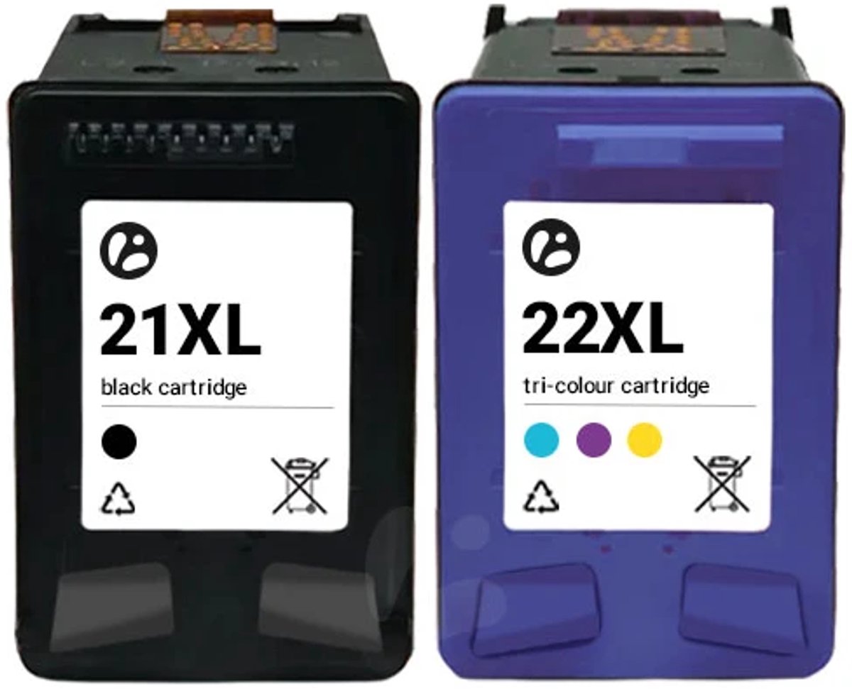 MartyPrint geschikt voor HP 21XL (C9351CE) + HP 22XL (C9352CE) inktcartridges voordeelbundel
